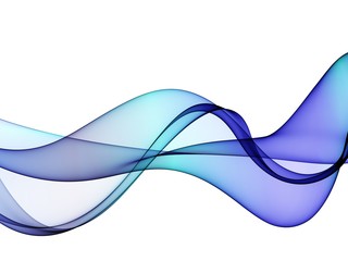 Abstract colourful wave on a white background