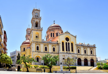 Minas Cathedral in Heraklion on the island of Crete in Greece