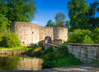 View of Coppenbrugge Castle, Lower Saxony, Germany