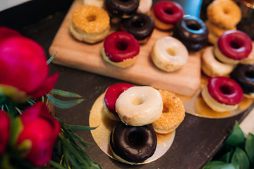 wedding decoration with color donuts