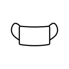 mouth mask icon, line style