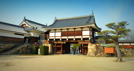 Hiroshima Castle was constructed in 1590s, but was destroyed by the atomic bombing on 1945.  It was rebuilt in 1958, a replica of the original that now is the history museum of the city. 04-11-2015