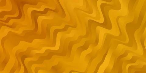 Light Orange vector texture with wry lines. Brand new colorful illustration with bent lines. Template for your UI design.
