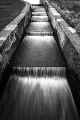 Fototapeta premium Spillway, Loch Humphrey. Kilpatrick Hills, Dunbartonshire, Scotland