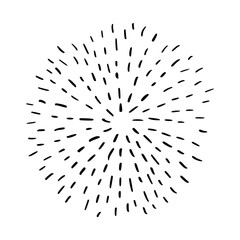 Obraz premium Vector Doodle Sun rays or Starbursts.