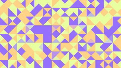 Abstract geometric background with purple, yellow and orange polygons.