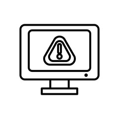 medical monitor icon, line style