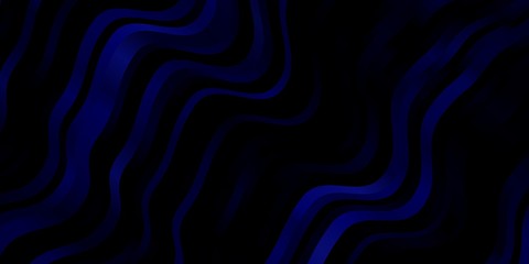 Dark BLUE vector background with bows. Colorful illustration in circular style with lines. Best design for your posters, banners.