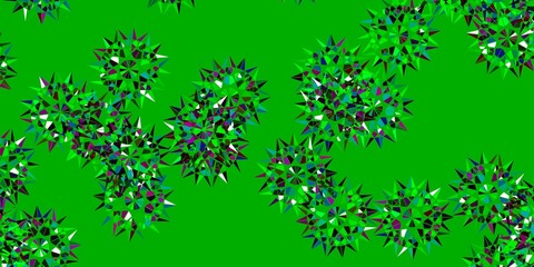 Light Pink, Green vector doodle texture with flowers.