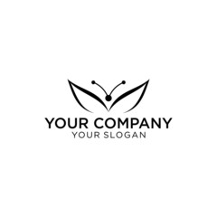 abstract logo design butterfly logo simple