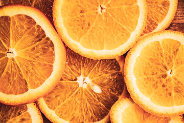 lots of sliced orange slices