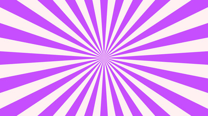 Abstract starburst background with purple rays. Banner vector illustration.