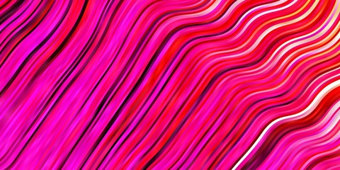 Light Pink, Yellow vector background with curves. Colorful illustration in abstract style with bent lines. Pattern for commercials, ads.