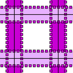 a pattern of straight, dotted lines intersects and makes interesting squares on a white background