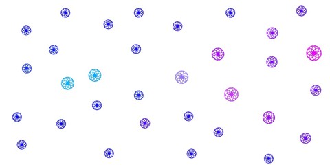 Light Pink, Blue vector pattern with spheres.