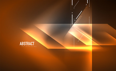 Dynamic neon shiny abstract background. Trendy abstract layout template for business or technology presentation, internet poster or web brochure cover, wallpaper