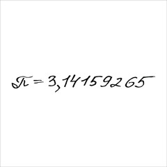 Fototapeta premium isolated on white background picture from a mathematical formula, an inscription, vector Stock illustration design element for print