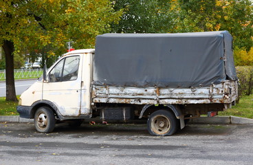 Old small tilt truck