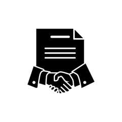 Contract signing icon vector logo