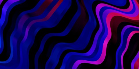 Fototapeta premium Dark Blue, Red vector pattern with lines. Colorful illustration in circular style with lines. Pattern for ads, commercials.
