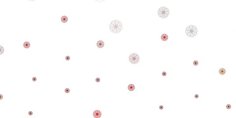 Light orange vector natural layout with flowers.