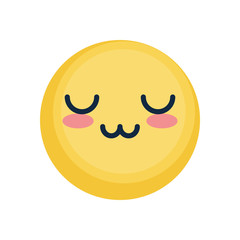 Fototapeta premium peaceful emoji icon, flat style