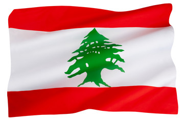 The flag of Lebanon