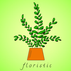 Illustration of a green tree on an isolated background.