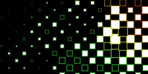 Dark Green, Red vector background in polygonal style. Colorful illustration with gradient rectangles and squares. Pattern for busines booklets, leaflets