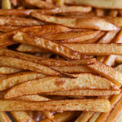 French fries with toasted crispy crust