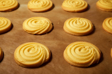 Obraz na płótnie Canvas Butter cookies close up