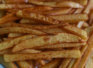 French fries with toasted crispy crust