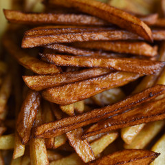 French fries with toasted crispy crust