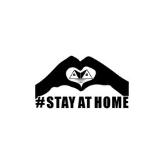 Stay home icon in trendy flat design