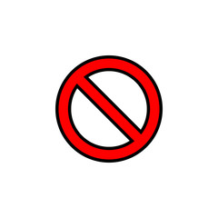 Prohibition sign icon vector illustration