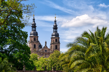 Cathedral in Fulda, Germany. Fulda Cathedral is the former abbey church of Fulda Abbey and the burial place of Saint Boniface. © EKH-Pictures