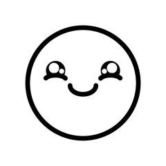 emoji with happy expression icon, line style