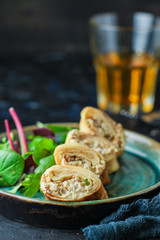 fritter pancakes chicken
Menu concept healthy eating. food background top view copy space for text
healthy eating table setting