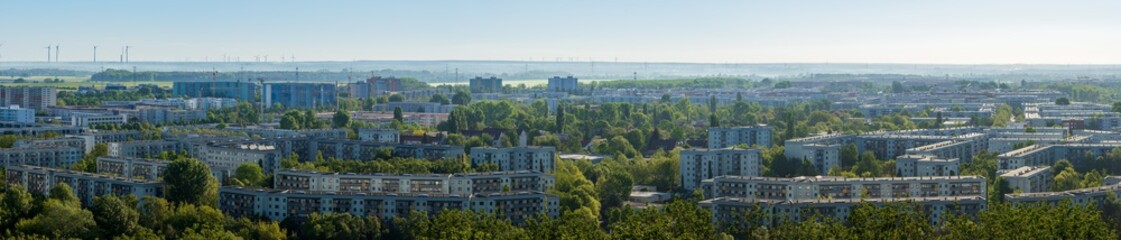 Panoramic view of the residential area of Berlin - Marzahn-Hellersdorf district.