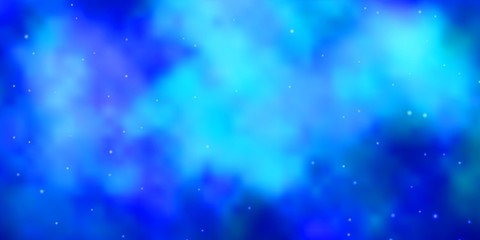 Light BLUE vector texture with beautiful stars. Decorative illustration with stars on abstract template. Best design for your ad, poster, banner.
