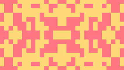 Abstract geometric background with red, yellow and pink polygons.