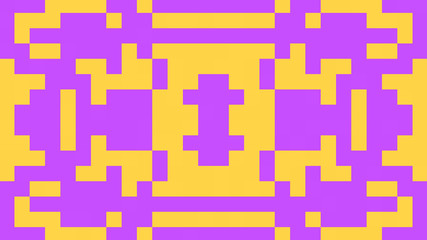 Abstract geometric background with yellow and purple polygons.