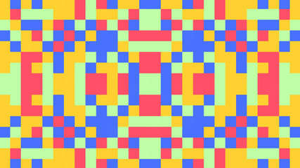 Fototapeta premium Abstract geometric background with red, yellow, blue, green and purple polygons.