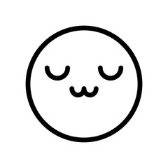 peaceful emoji icon, line style