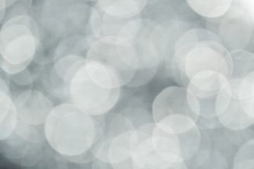 gray abstract bokeh background from nature environment. white blur abstract.  Christmas lights