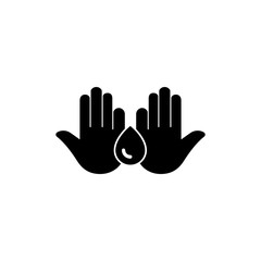 clean hand icon flat vector logo design trendy