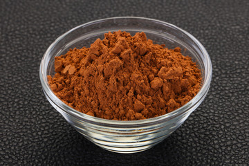 Cocoa powder in the bowl