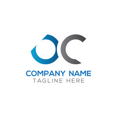 Initial Simple Letter OC Logo Design Vector Template. Abstract Minimal OC Letter Logo Design