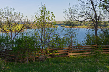 atop bluffs at spring lake park overlooking river