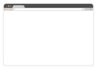 Browser window isolated on white background. Vector.